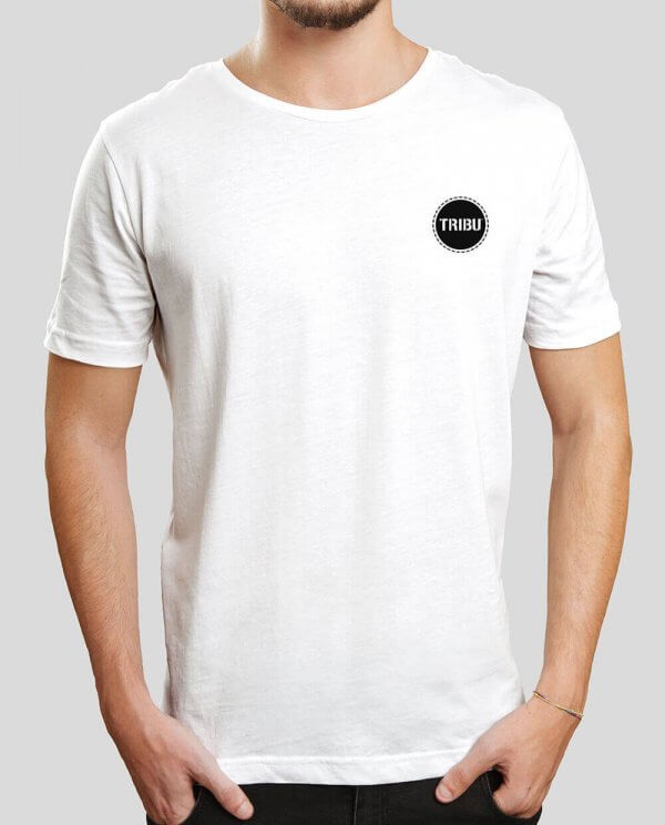 Camiseta Blanca Hombre Círculo - Imagen 2