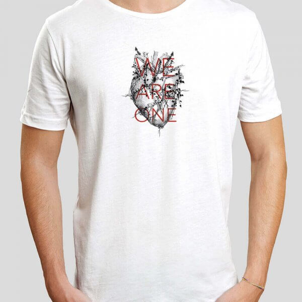 Camiseta Blanca Hombre Heart