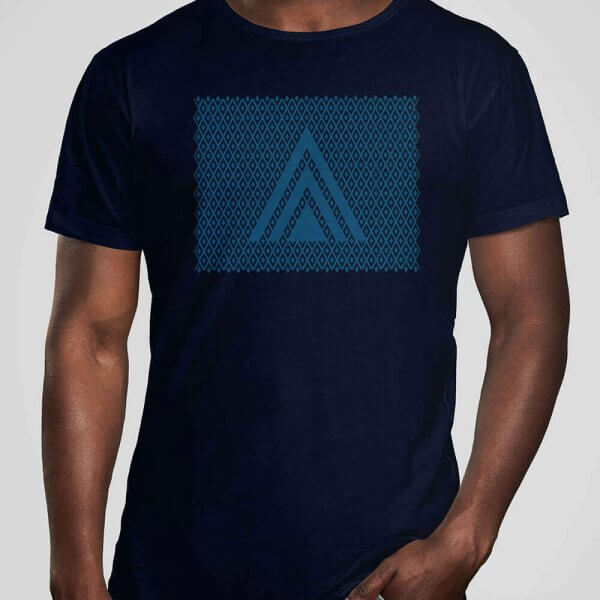 Camiseta Azul Marino Mosaico