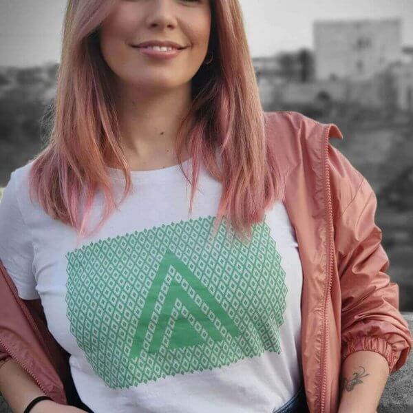 Camiseta Blanca Chica Mosaico