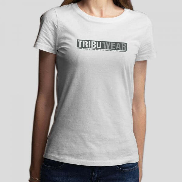 Camiseta Chica Banner Blanca