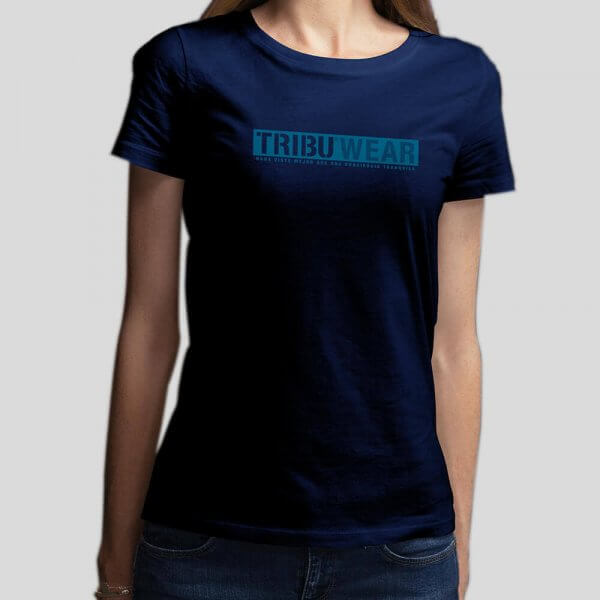 Camiseta Azul Marino Chica Banner