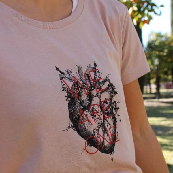 Camiseta Rosa Mujer Heart - Imagen 3
