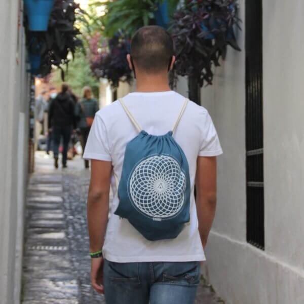 Mochila Azul de Cuerdas Mandala - Imagen 3