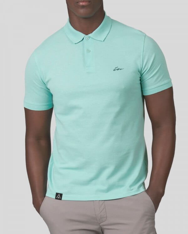 Polo Azul Celeste Hombre Rúbrica - Imagen 2