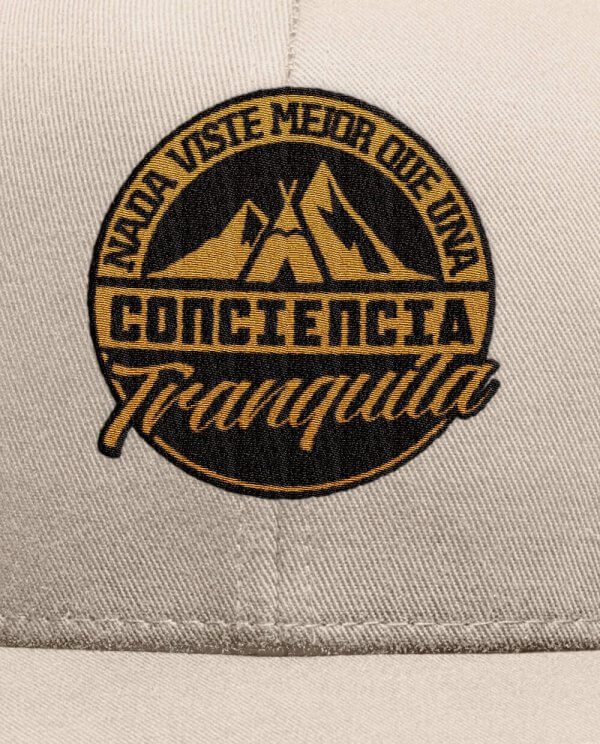 Gorra 6 paneles Beige Conciencia - Imagen 2