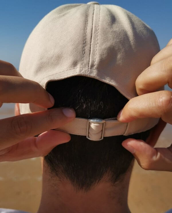 Gorra 6 paneles Beige Logotipo - Imagen 2