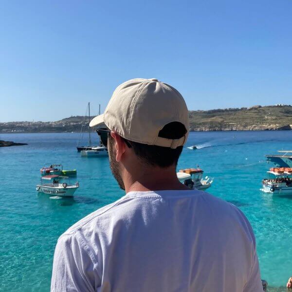 Gorra 6 paneles Beige Logotipo - Imagen 3