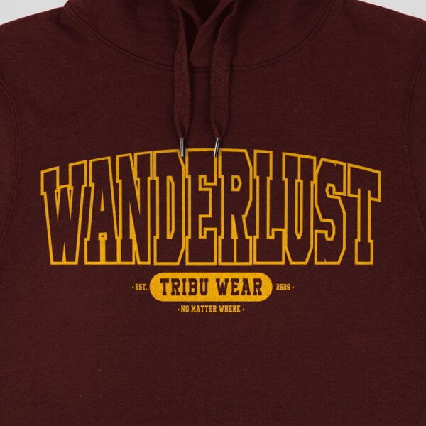 Sudadera Burdeos Wanderlust - Imagen 2