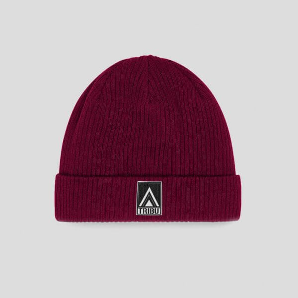 Lote 2 Gorros Estampados Gris y Burdeos - Imagen 4